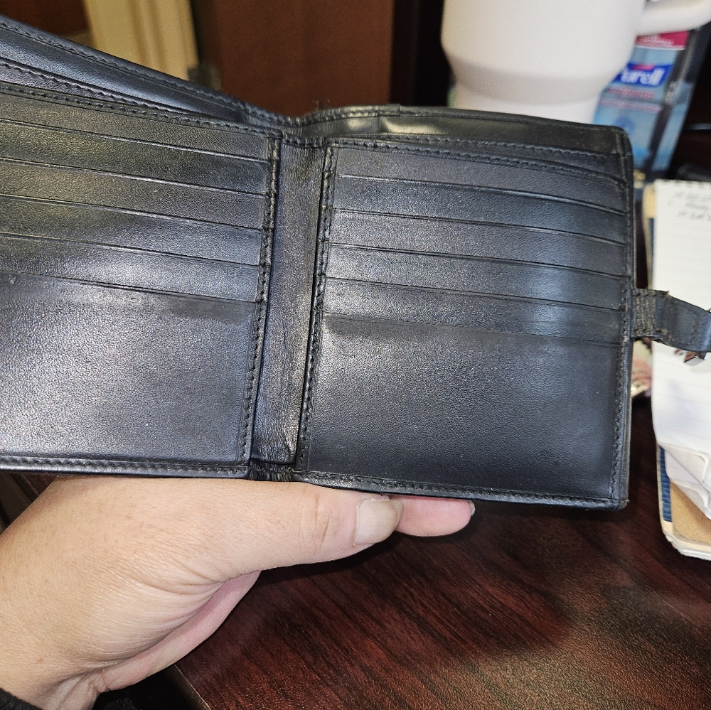 GUCCI Jackie Horse bit leather and canvas compact wallet. Black - Picture 9 of 12